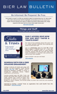 Bier Law Bulletin - Estate Planning Updates
