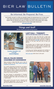 Bier Law Bulletin December 2025