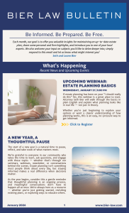 Bier Law Bulletin - January 2026