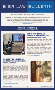 Bier Law Bulletin - February 2026