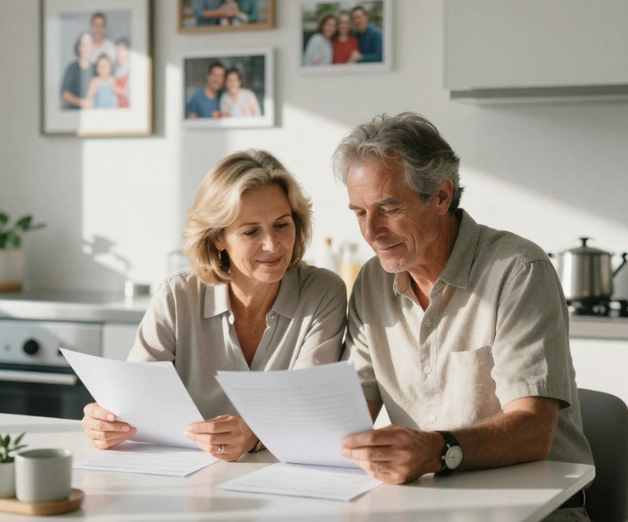 South Bay couple reviewing estate planning documents at home